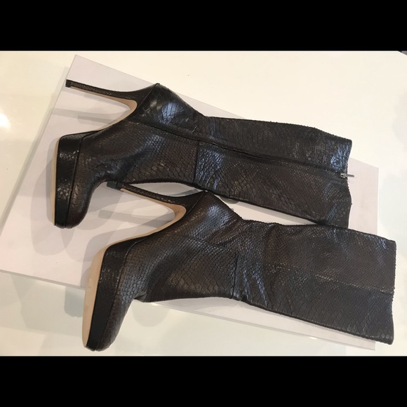 Christian Dior Python Knee-High Boots Brown size 40 - Picture 4 of 16